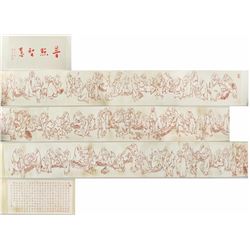 WC Arhat Hand Scroll Hong Yi 1880-1942