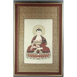 Chinese Hand Embroidery Buddha on Silk