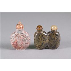 Pair of Agate Snuff Bottles