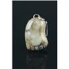 Image 2 : Chinese Hardstone Pendent Carved Bat & Foot