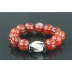 Chinese Tianzhu & Agate Bracelet