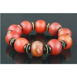 Chinese Red Agate Bracelet