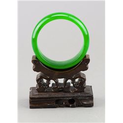 Chinese Emerald Green Hardstone Bangle