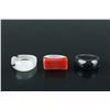Image 1 : Chinese 3 Pieces Agate Rings