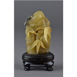 19th Century Chinese Hardstone Carved Cicada