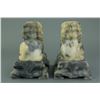 Image 4 : Pair Chinese Hardstone Carved Lions