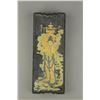 Image 1 : Chinese Gilt Ink Stone Sealed and Stamped Kwanyin