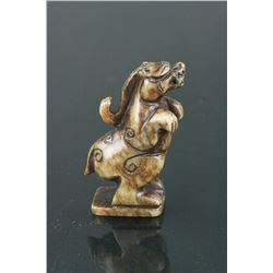 Chinese Old Jade Carved Tiger