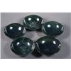 Image 1 : Set of 5 Fine Chinese Spinach Green Jade Bowls