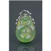 Image 1 : Chinese Apple Green Jadeite Pendant 18K Gold