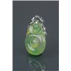 Image 2 : Chinese Apple Green Jadeite Pendant 18K Gold