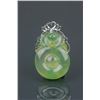 Image 3 : Chinese Apple Green Jadeite Pendant 18K Gold