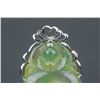 Image 5 : Chinese Apple Green Jadeite Pendant 18K Gold