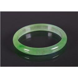 Chinese Translucent Green Jadeite Bangle