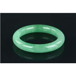 Fine Chinese Carved Apple Green Jadeite Bangle