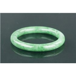 Chinese Grade A Green Jadeite Bangle w/Cert