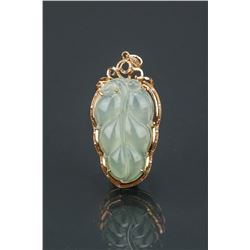 Chinese 18K Grade A Icy Jadeite Pendant Cert