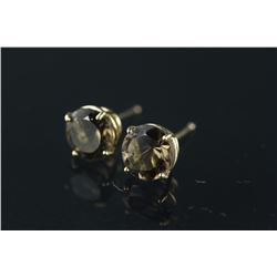 10kt Gold Smokey Topaz Earrings Retail $300