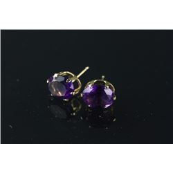 14kt Gold Amethyst Earrings Appraised $790