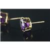 Image 3 : 14kt Gold Amethyst Earrings Appraised $790