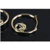 Image 6 : 10kt Gold CZ ‘Dolphin’ Hoop Earrings Retail $350