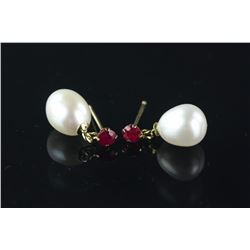 14kt Gold Ruby (0.27ct) Earrings Retail $360