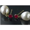 Image 2 : 14kt Gold Ruby (0.27ct) Earrings Retail $360