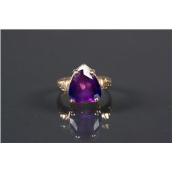 Chinese Purple Sapphire 14k Gold Ring