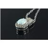 Image 4 : Sterling Silver Opal Pendant Necklace CRV $550