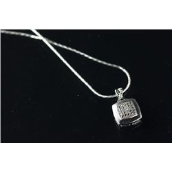 Sterling Silver Diamond Pendant Necklace CRV $610