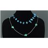 Image 1 : 2Pc Tibet Turquoise & Silver Chain Necklace