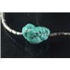 Image 5 : 2Pc Tibet Turquoise & Silver Chain Necklace