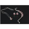 Image 1 : 4 Pc of Chinese Red Ruby Silver Jewellery Set