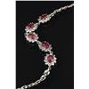 Image 3 : 4 Pc of Chinese Red Ruby Silver Jewellery Set