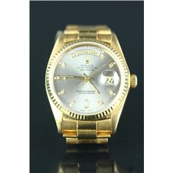 Fine 18K White Diamond Man's Rolex Watch