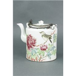 Famille Rose Porcelain Teapot w/Cover Tongzhi MK