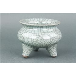 Chinese Song Style Porcelain Tripod Censer