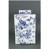 Image 1 : Chinese BW Square Porcelain Jar w/Cover Kangxi MK