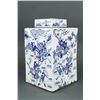 Image 7 : Chinese BW Square Porcelain Jar w/Cover Kangxi MK