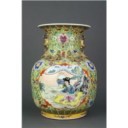 Chinese Large Famille Rose Porcelain Vase Xianfeng