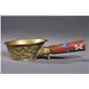 Image 2 : Chinese Iron Cloisonne Handle & Mark on Base