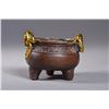 Image 1 : Chinese Bronze Tripod Gilt Gold Censor Ming