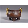 Image 2 : Chinese Bronze Tripod Gilt Gold Censor Ming