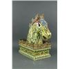 Image 1 : Chinese Yellow Ground Bronze Cloisonne Horse Head