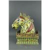 Image 5 : Chinese Yellow Ground Bronze Cloisonne Horse Head