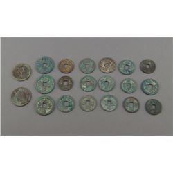 Chinese Twenty 20 Pieces of Bronze Coins
