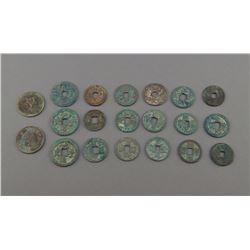 Chinese Twenty 20 Pieces of Bronze Coins