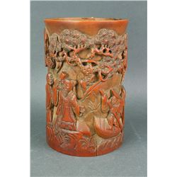 Chinese Bamboo Carved Brushpot