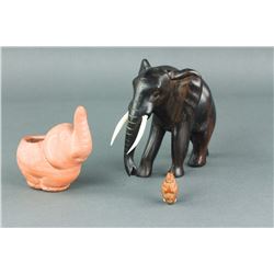 3 Pieces of Elephant Figures