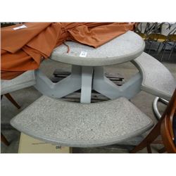 3 - 8 Seat Coconut Tables - Heavy Concrete? - 3 Times the Money